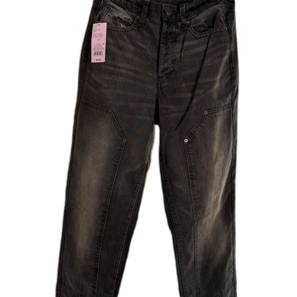Wild Fable Easy Rigid High Rise Straight Jeans Black Size 4 NWT - Picture 3 of 9
